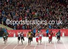 Usain Bold takes Jamaica into the lead and on to victory in the 4 x 100 metres at the Commonwealth Games, Glasgow. Photo: David T. Hewitson/Sports for All Pics
